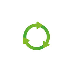 Recycle icon flat vector design