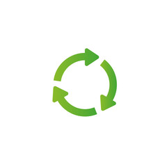 Recycle icon flat vector design