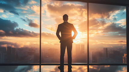 leader looking towards the future, business vision