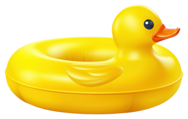PNG Inflatable duck animal yellow.