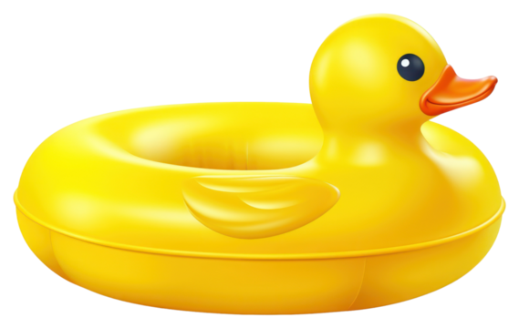 PNG Inflatable duck animal yellow.