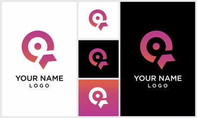 vector logo initial letter Q