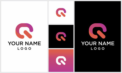 vector logo initial letter Q