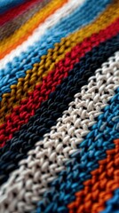 A Close-up Shot of a Cyber-ethnic tapestry, woven diverse threads