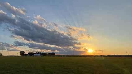 Afternoon Soccer Practice Sunset