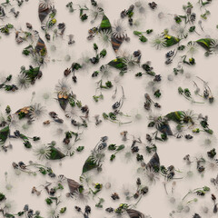 Abstract Interiors Decorative 3d Grunge texture Wallpaper design background