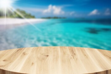 Beach Table on Sand And beach Seascape