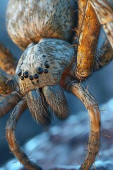 25 Realistic spider with detailed body and lifelike appearance3D Model illustration, Closeup, noblur