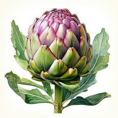 Fototapeta premium Watercolor Artichoke Illustration, Generative Ai