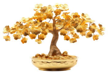 PNG Lunar new year tree bonsai plant.