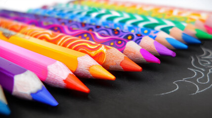Colorful Crayons Arranged Neatly