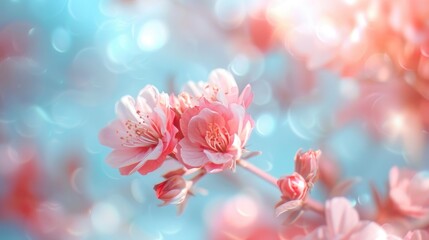 Fototapeta premium Buds with tones exuding charm, emphasizing the subtle beauty of early blooms close up, concept of elegance, ethereal, Double exposure, Flower shop backdrop