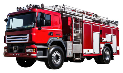 PNG Firetruck vehicle white background transportation.