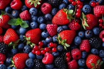 mixed berries fruit wallpaper background