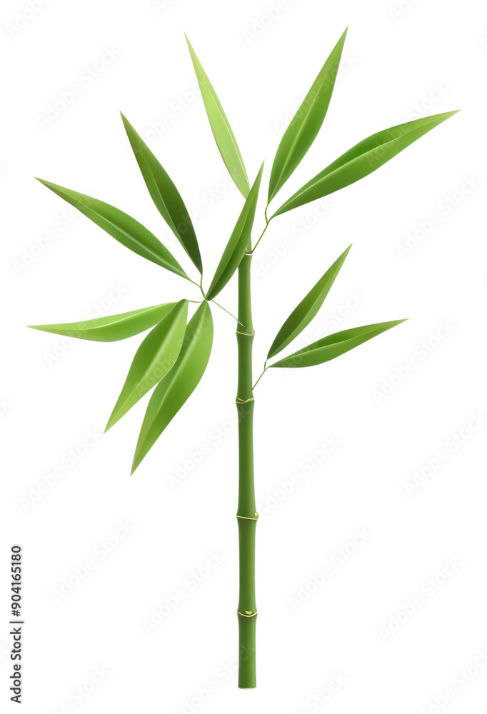 Wall mural png bamboo plant leaf transparent background.