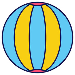 illustration of a balloon. beach ball icon