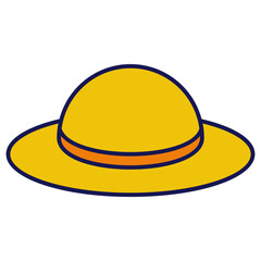 illustration of a beach hat