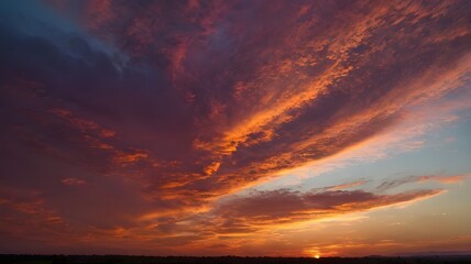 Obraz premium sunset in the sky with clouds