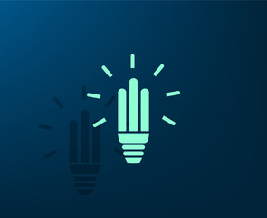 Fototapeta premium Vector illustration with shadow on blue background with gradient