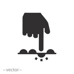 pop game icon, simple antistress for fidget, flat vector illustration