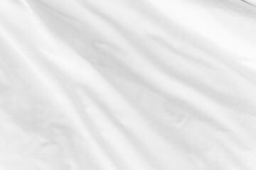 Obraz premium Close up white wrinkled fabric texture rippled surface, Soft focus for background.