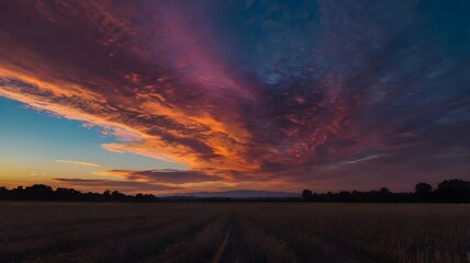 Fototapeta premium a vibrant, colorful sky with clouds