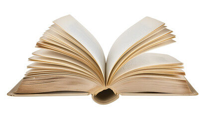 Fototapeta premium Open Book with Pages Fanning Out Isolated on white background