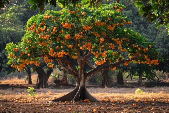 Bael is an ancient sacred tree in India often planted near temples as dedication to Lord Shiva and has medicinal value