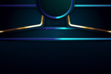 Abstract blue and gold geometric background.