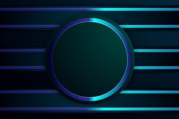 Abstract blue and green circle design with copy space.