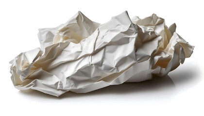  Crumpled Paper Scrap- Paper scrap crumpled isolated on white, detailed with a clipping path_1(99)