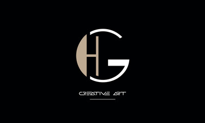 HG, GH, H, G abstract letters logo monogram