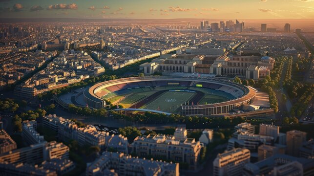 olympic games Paris 2024 illustration, AI generated