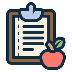 healthy nutrition food eating plan icon