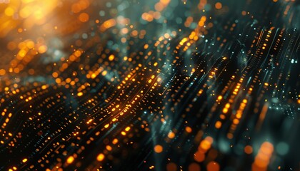 photo of Bitcoin blockchain technology digital money in a wide banner design, featuring informative