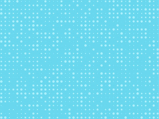 イラスト素材：ランダムなドットの背景　ベクター 　青　水色　Blue dot vector background,Halftone gradient,Abstract halftone dotted background.