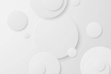 Abstract white background with overlapping circles.