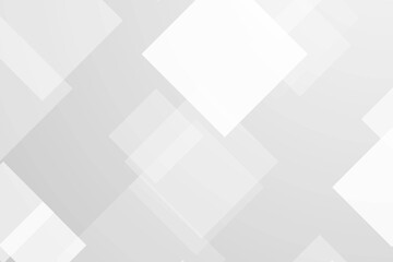 Abstract white geometric background with overlapping squares.