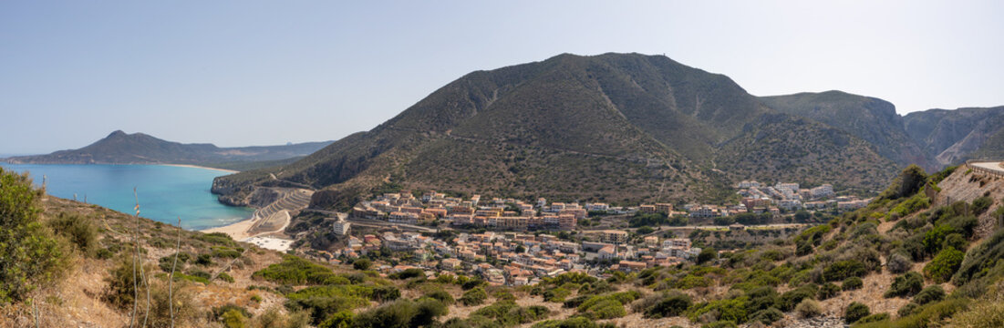 Panoramic View of Buggerru, Sardinia