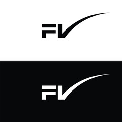 FV letter logo design vector