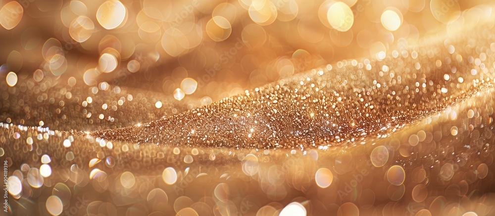 Poster close up view of a sparkling light brown background with ample copy space image available