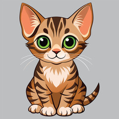 Baby cute cat vector