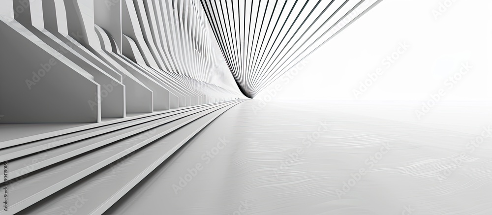 Poster an abstract design featuring dark linear patterns against a white copy space image