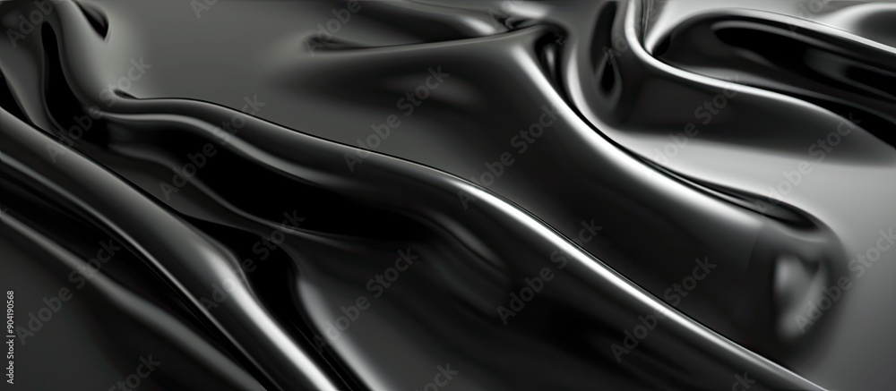 Canvas Prints Smooth black curve on a background with copy space image