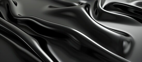 Fototapeta premium Smooth black curve on a background with copy space image