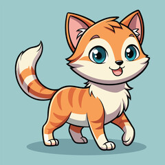 Baby cute cat vector