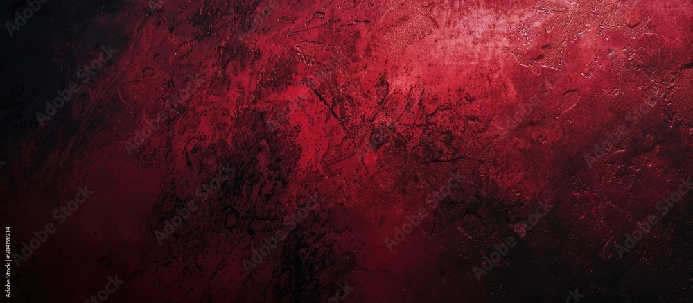 Poster abstract background with a gradient of red and black colors providing grainy noise texture effect su