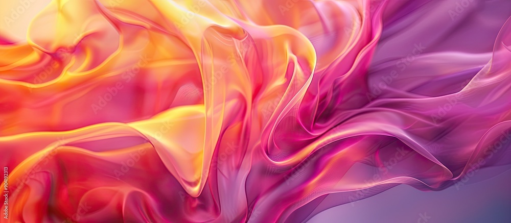 Poster vibrant abstract gradient mesh backdrop with copy space image