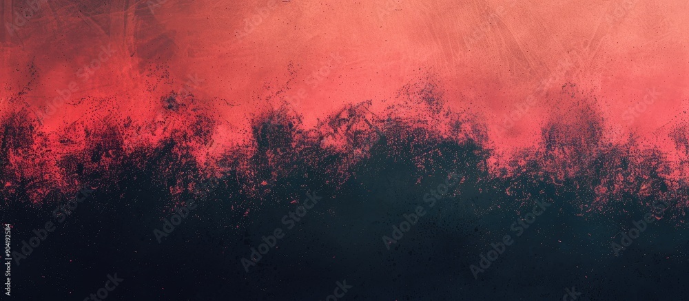 Poster abstract background with a grainy color gradient in red and black featuring a noise texture effect p