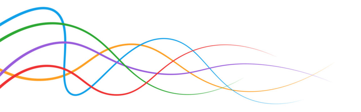 Swirl line curve wavy border banner layout card flat design vector